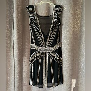 **Roaring Twenties Inspired Beaded Mini Dress - Like New, Fits Size 2**